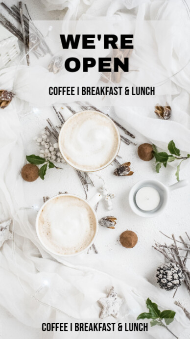 We're Open Digitale display (9:16) template