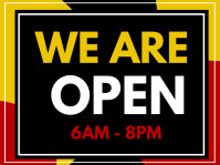 We're Open Yard Sign Template | PosterMyWall