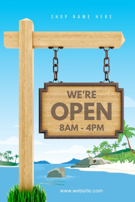 Copy of we're open sign | PosterMyWall