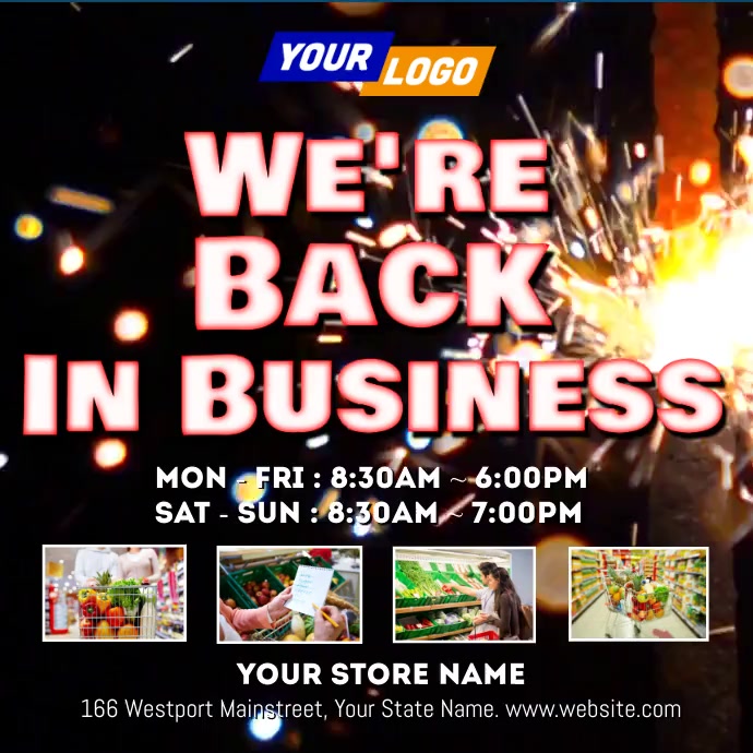 Copy of We're Open template | PosterMyWall
