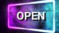 We're Open video promote template