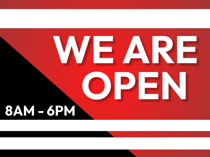 Were Open Tutorial We're Open Yard Sign Template | PosterMyWall