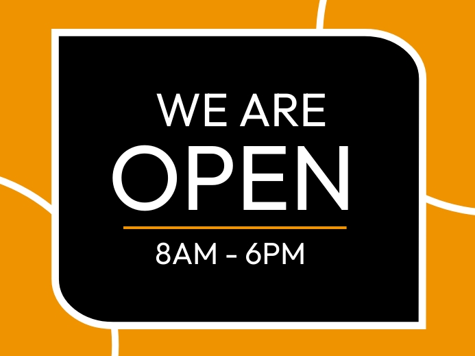 Were Open Tutorial We're Open Yard Sign Template | PosterMyWall