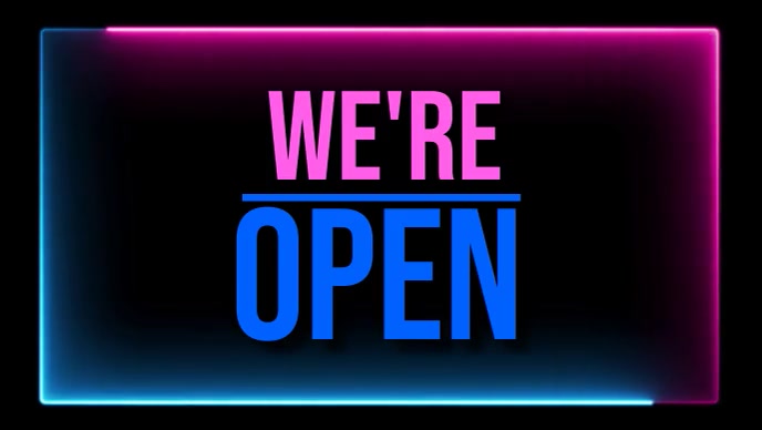 WE'RE OPEN YOUTUBE VEDIO TEMPLATE