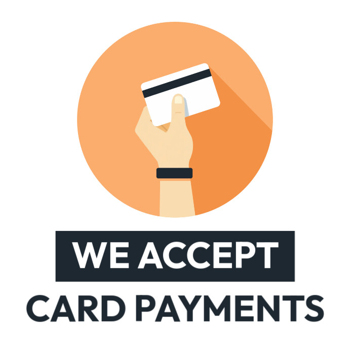 We accept credit card payments Instagram Plasing template