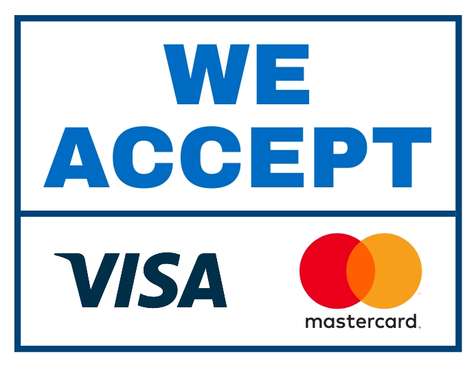 Copy of We Accept Mastercard and Visa Sign | PosterMyWall