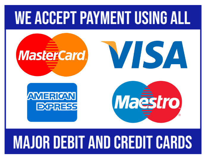 We Accept Mastercard and Visa Sign Template | PosterMyWall