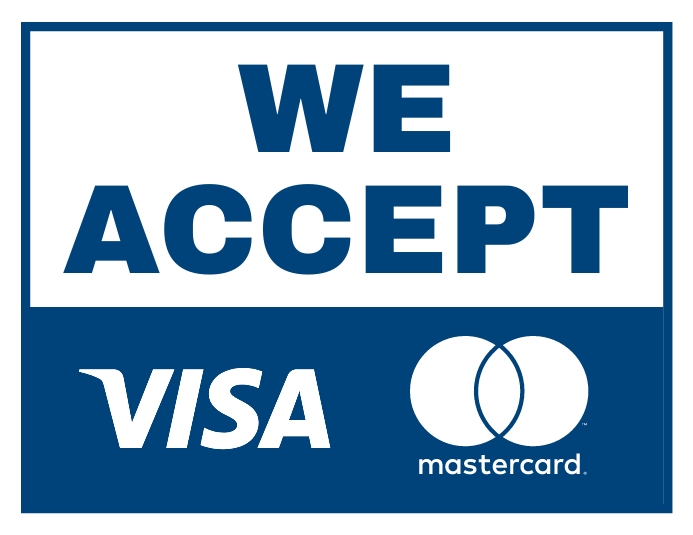 Copy of We Accept Mastercard and Visa Sign | PosterMyWall