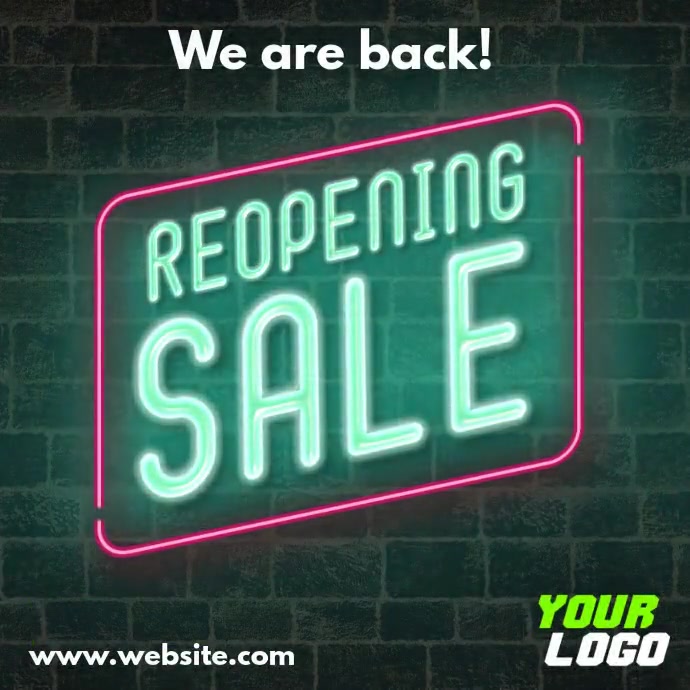 We are back reopening sale video advert Template PosterMyWall