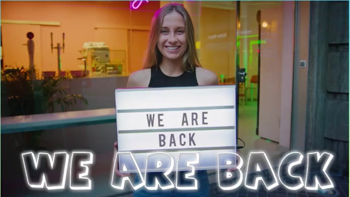 WE ARE BACK SIGN Template | PosterMyWall