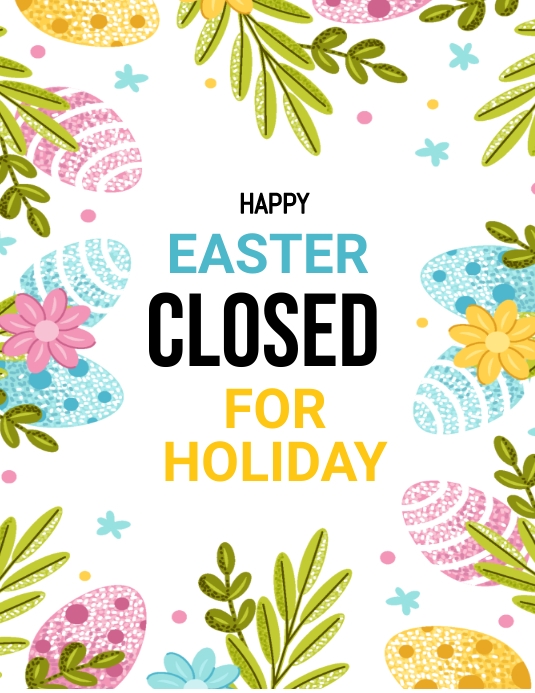 We Are closed, easter Flyer Template | PosterMyWall