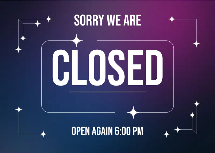 we are closed announcement Template | PosterMyWall