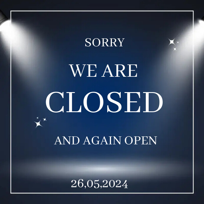 We are closed Template | PosterMyWall