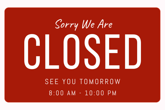 we are closed Template | PosterMyWall