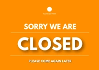 we are closed A3 template