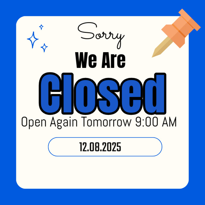 we are closed Template | PosterMyWall