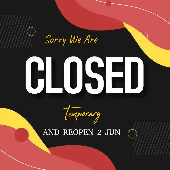 We are closed Template | PosterMyWall