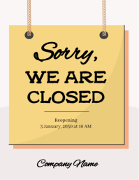 We Are Closed  Flyer (us Letter) template
