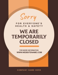 We are Closed Flyer ใบปลิว (US Letter) template