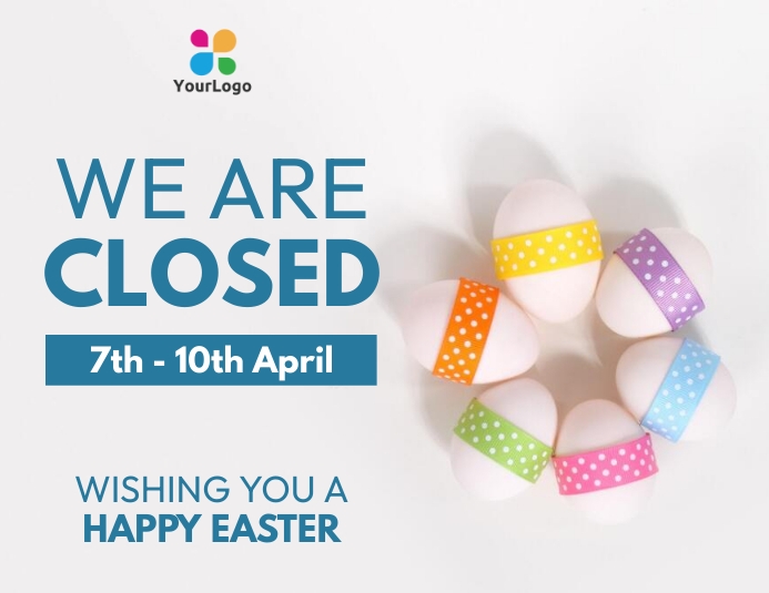 We are closed for Easter Template | PosterMyWall