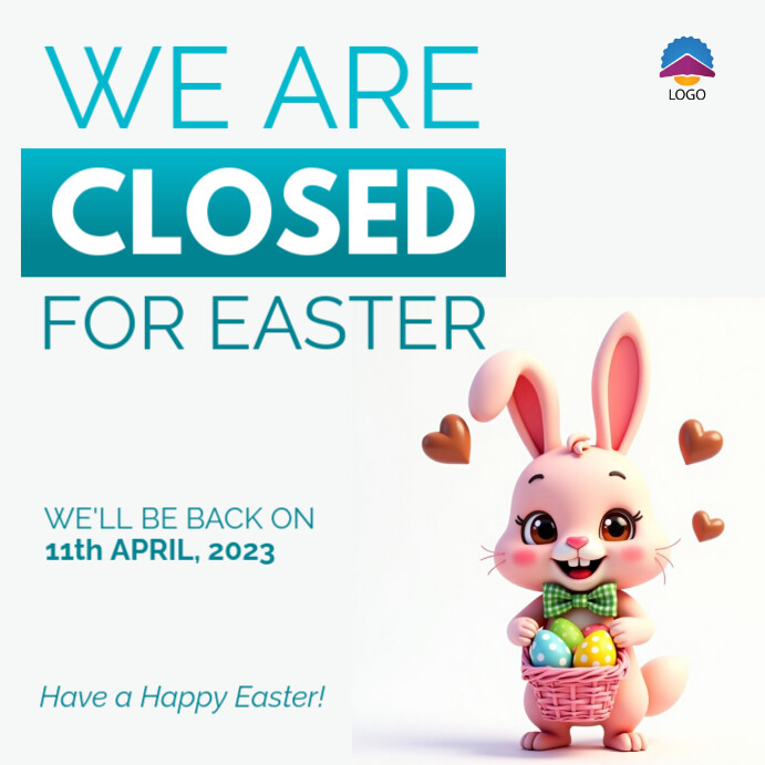 We are closed for Easter Template | PosterMyWall