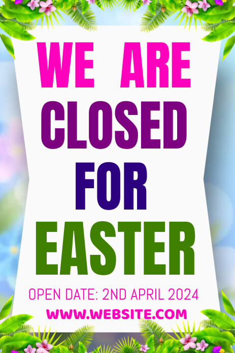 Copy of We are closed for Easter template | PosterMyWall