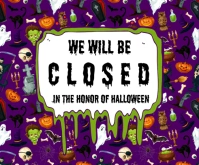 We are closed for hallow Medium Rectangle template