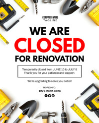 we are closed for renovation Instagram Portrait template