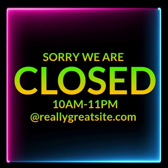 We Are Closed Instagram Post Template | PosterMyWall