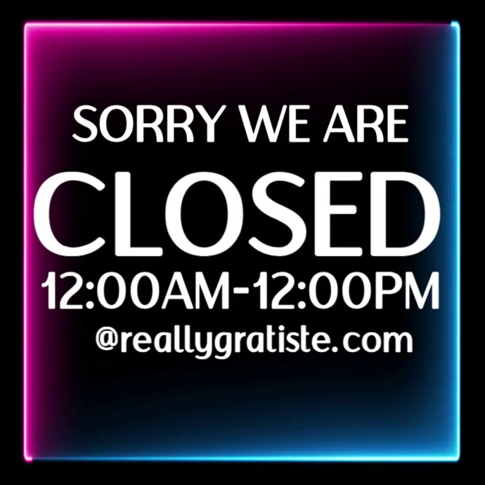 We Are Closed Instagram Post Instagram-bericht template