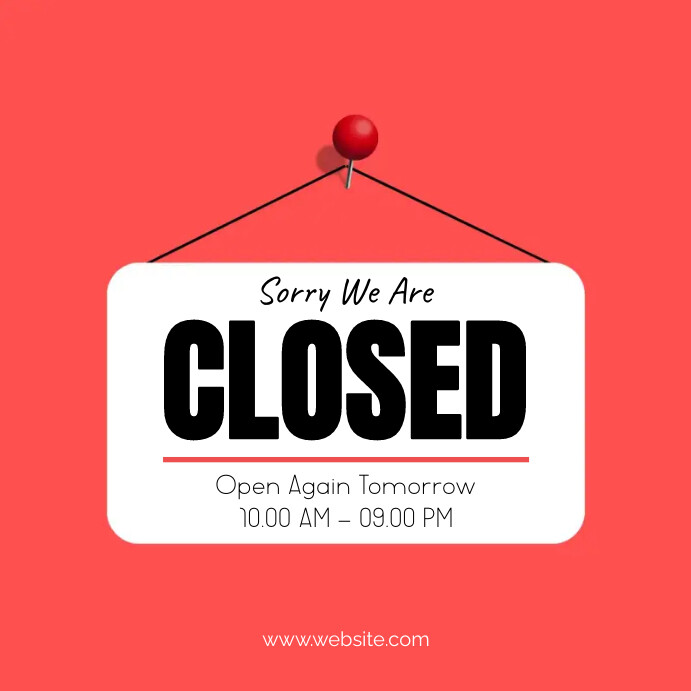 Plantilla de We are closed notes templates | PosterMyWall