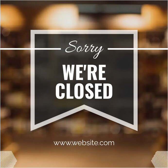 Plantilla de We are closed notes templates | PosterMyWall