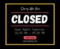 We are closed notes templates Medium Rectangle