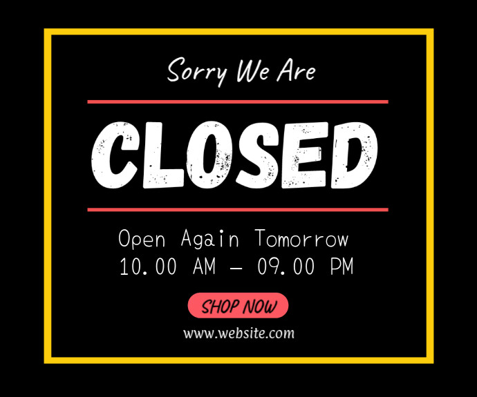 We are closed notes templates | PosterMyWall