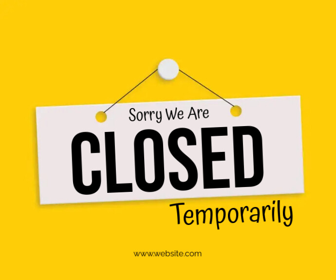 We are closed notes templates Medium Rectangle