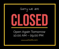 We are closed notes templates Rectángulo Mediano