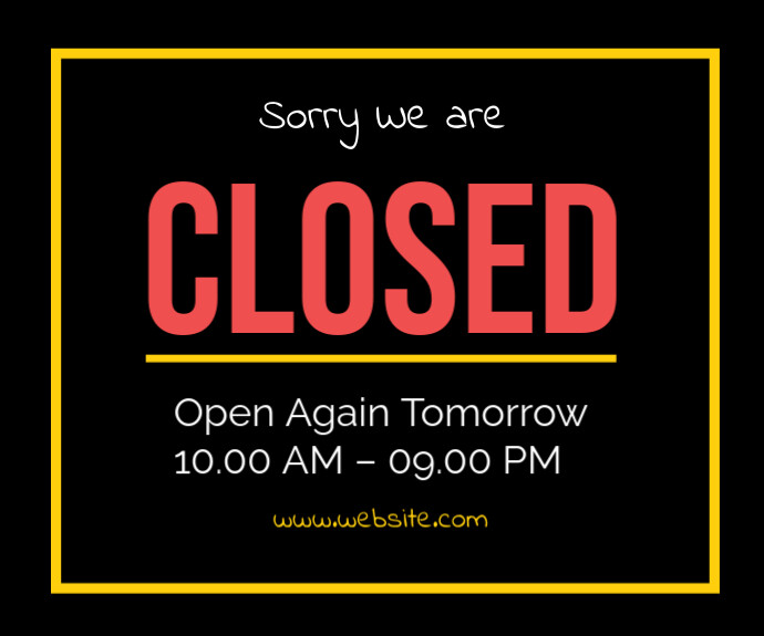 We are closed notes templates | PosterMyWall