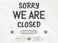 We are closed sign 庭院招牌 template