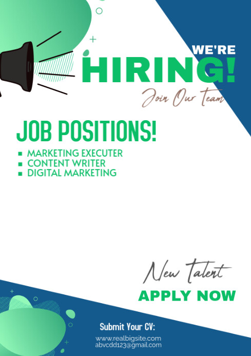 we are finding a new persons who needed a jobs 2025 A2 template