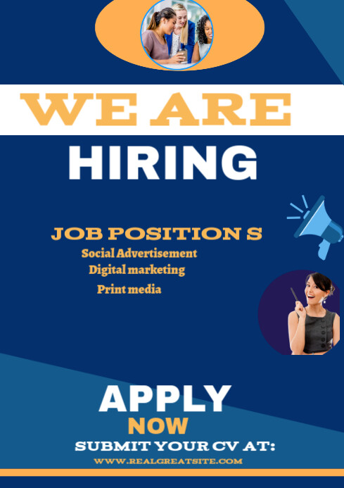 Copy of We are hire new face great jobs | PosterMyWall