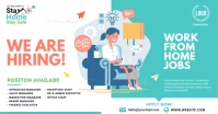 We Are Hiring, Work from Home Jobs, COVID-19 Image partagée Facebook template