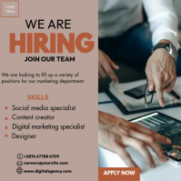 We Are Hiring (open positions) Quadrato (1:1) template