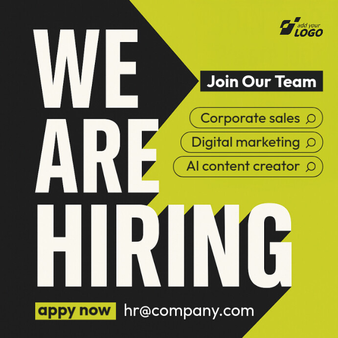 We Are Hiring Ad Instagram na Post template