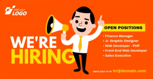 We are Hiring ad Imagen Compartida en Facebook template