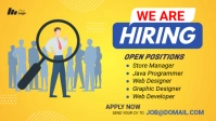 We Are Hiring Ad Video Sampul Facebook (16:9) template