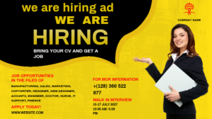We Are Hiring Ad Facebook Cover Video (16:9) template