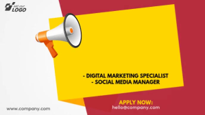 We are hiring ad Vídeo de portada de Facebook (16:9) template