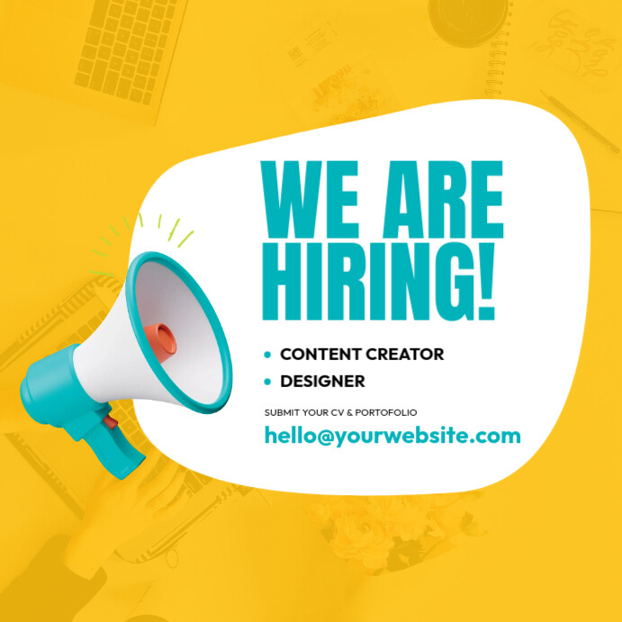 We Are Hiring Ad Instagram Post template