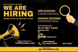 We are hiring ad Étiquette template