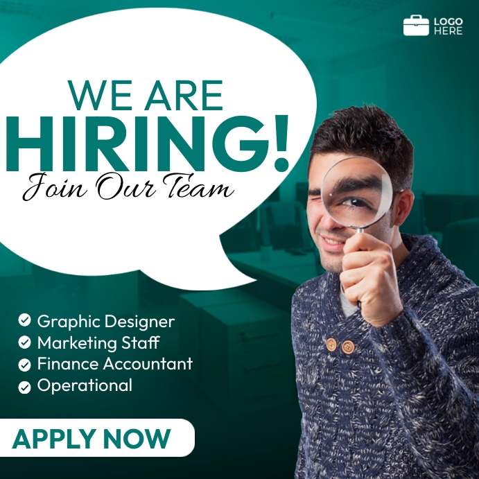 We Are Hiring Ads Instagram Post template